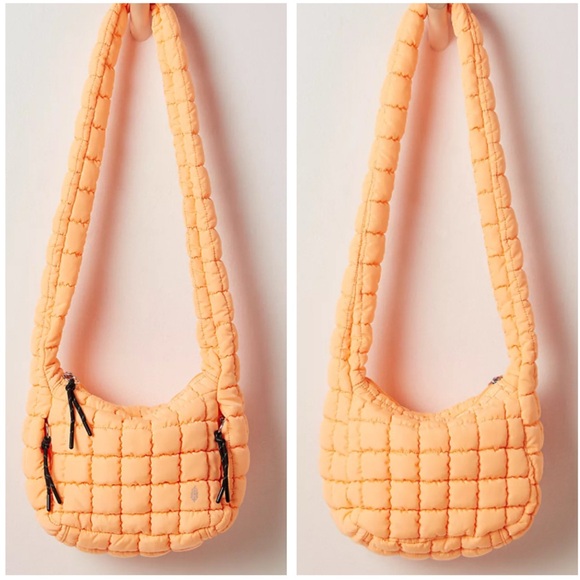 Free People Handbags - NWT Neon Clementine FP Movement Quilted Sling Bag